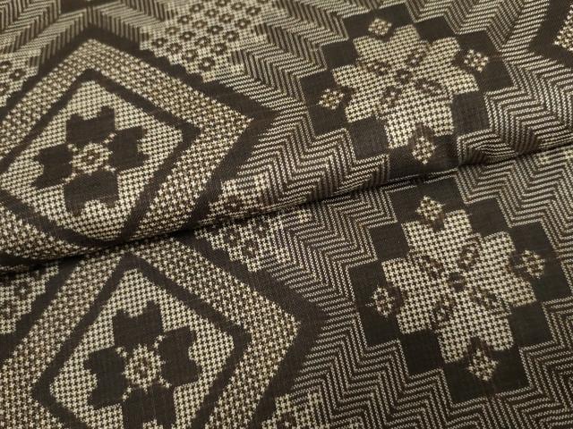 平和屋着物●本場大島紬 龍郷絣 正絹 逸品 AABF6582cs