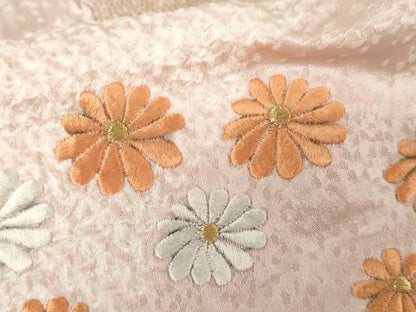 平和屋着物●銀座きしや 訪問着 絞り 刺繍 舞花文 金糸 金彩 たとう紙付き 正絹 逸品 AABF6587cs