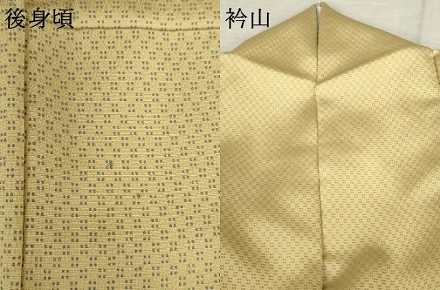 平和屋着物●お召 花格子 正絹 逸品 AABF6598cs