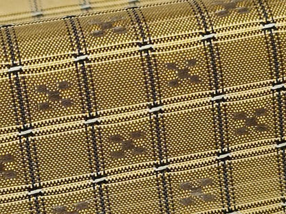 平和屋着物●訪問着 花織 紬地 霞横段文 正絹 逸品 AABF6599cs