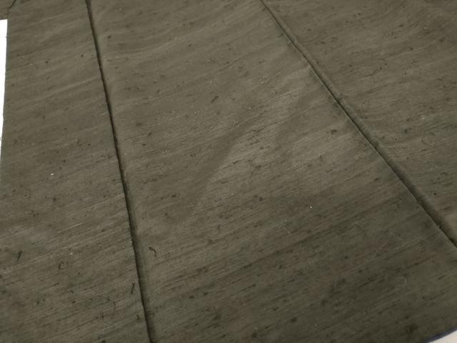 平和屋着物●男性 髭紬 アンサンブル 色無地 千歳茶色 正絹 逸品 AABF6604cs