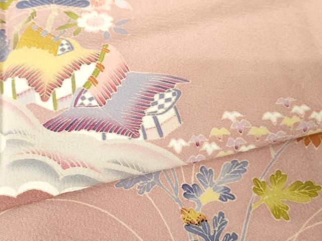 平和屋着物●本加賀友禅作家 水野陽子 訪問着 松竹梅風景文 暈し染め 正絹 逸品 AABF6608cs