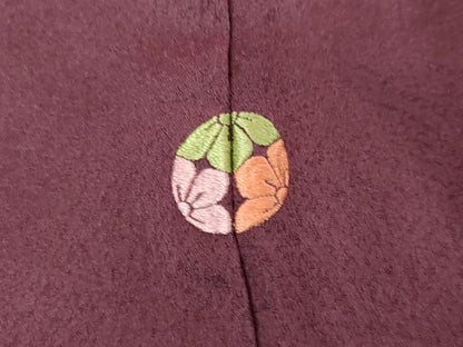 平和屋着物●人間国宝 五代 田畑喜八 訪問着 駒刺繍 笹梅枝花文 暈し染め 正絹 逸品 AABF6609cs