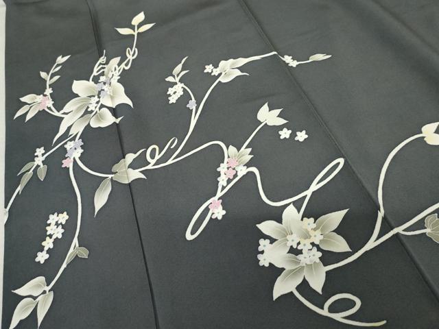 平和屋着物●本加賀友禅作家　松島由美　訪問着　枝花文　正絹　逸品　AABF6612cs