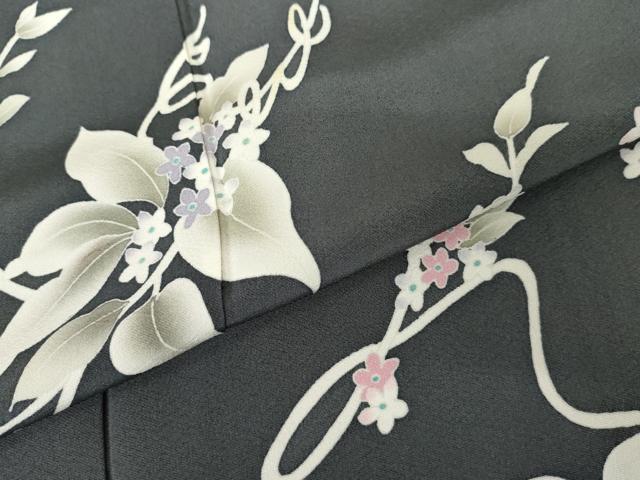 平和屋着物●本加賀友禅作家　松島由美　訪問着　枝花文　正絹　逸品　AABF6612cs