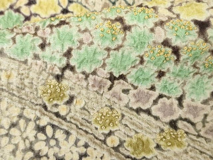平和屋着物●訪問着 中国三大刺繍 相良刺繍 作家物 絞り 葉葦工房 樹林舞花文 銀通し地 正絹 逸品 未使用 AABF6614cs