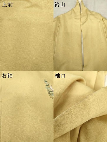平和屋着物●中国国宝刺繍 乱針刺繍 総刺繍 訪問着 扇面風景草花文 金糸 正絹 逸品 AABF6615cs