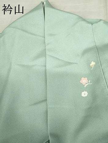 平和屋着物●訪問着 友禅 駒刺繍 更紗花唐草丸文 暈し染め 正絹 逸品 AABF6616cs