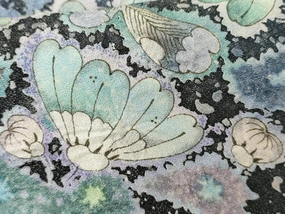 平和屋着物●豪華振袖　辻が花　暈し染め　銀通し地　正絹　逸品　AABF6617cs