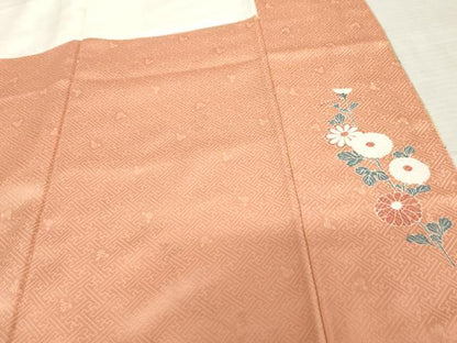 平和屋着物●訪問着　地紙枝花文　暈し染め　金彩　正絹　逸品　AABF6640cs