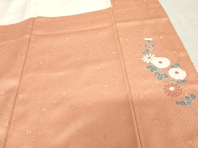 平和屋着物●訪問着　地紙枝花文　暈し染め　金彩　正絹　逸品　AABF6640cs