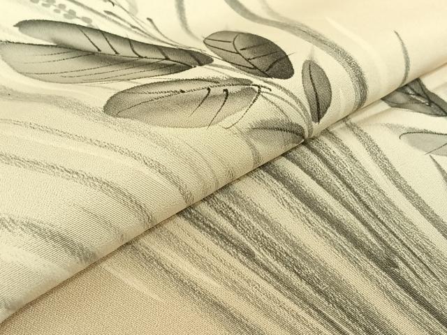 平和屋着物▽訪問着 単衣 手描き 草花文 暈し染め 正絹 逸品 AABF6642jh