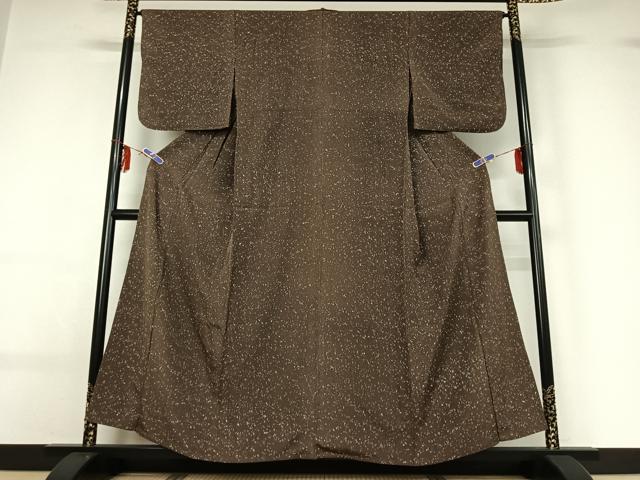 平和屋着物▽上質な小紋 単衣 霞文 正絹 逸品 AABF6652jh