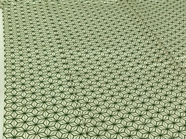 平和屋着物▽上質な小紋 単衣 麻の葉文様 正絹 逸品 AABF6663jh