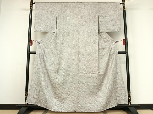 平和屋着物▽上質な小紋 単衣 総絞り 正絹 逸品 AABF6671jh