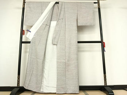 平和屋着物▽上質な小紋 単衣 総絞り 正絹 逸品 AABF6671jh