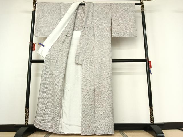 平和屋着物▽上質な小紋 単衣 総絞り 正絹 逸品 AABF6671jh