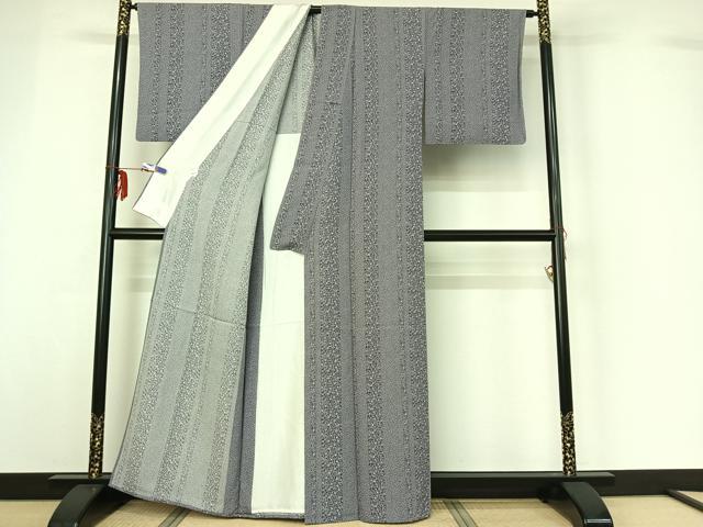 平和屋着物▽上質な小紋 単衣 花間道 正絹 逸品 AABF6676jh