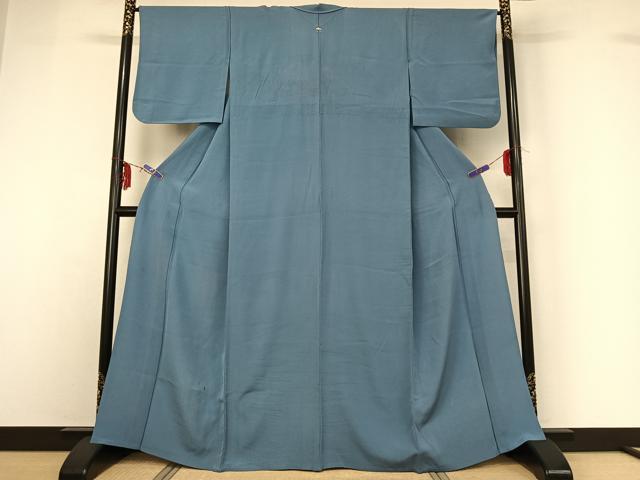 平和屋着物▽上質な色無地 単衣 薄縹色 正絹 逸品 AABF6679jh