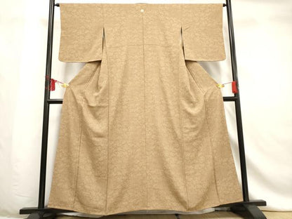 平和屋着物■上質な小紋 草花文 正絹 逸品 AABF6689br