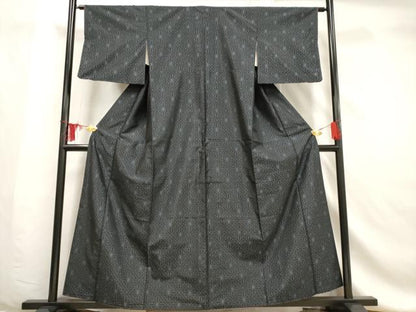 平和屋着物■本場大島紬　花菱文　正絹　逸品　AABF6698br
