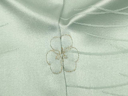 平和屋着物■上質な色無地 芝地紋 白藍色 三越扱い 正絹 逸品 AABF6699br