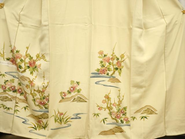平和屋着物■訪問着 流水枝花文 正絹 逸品 AABF6700br
