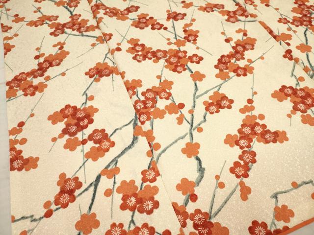 平和屋着物■上質な小紋 枝梅文 正絹 逸品 AABF6709br