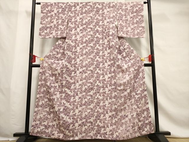 平和屋着物■上質な小紋 草花尽くし 正絹 逸品 AABF6725br