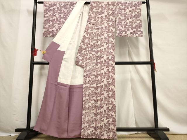 平和屋着物■上質な小紋 草花尽くし 正絹 逸品 AABF6725br