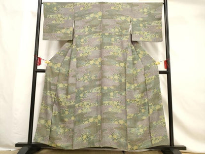 平和屋着物■上質な小紋 霞吉祥花文 正絹 逸品 AABF6727br