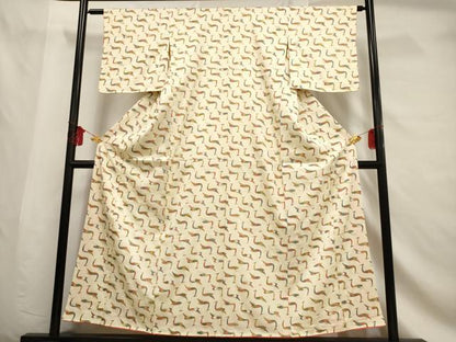 平和屋着物■上質な小紋 群れ鳥 金彩 正絹 逸品 AABF6729br