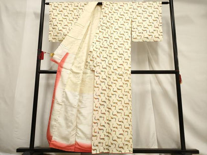 平和屋着物■上質な小紋 群れ鳥 金彩 正絹 逸品 AABF6729br