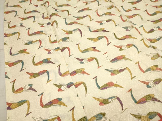 平和屋着物■上質な小紋 群れ鳥 金彩 正絹 逸品 AABF6729br