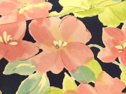 平和屋着物■上質な小紋 枝花文 正絹 逸品 AABF6737br