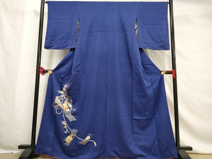 平和屋着物■中国三大刺繍 相良刺繍 訪問着 文箱短冊花文 正絹 逸品 AABF6739br