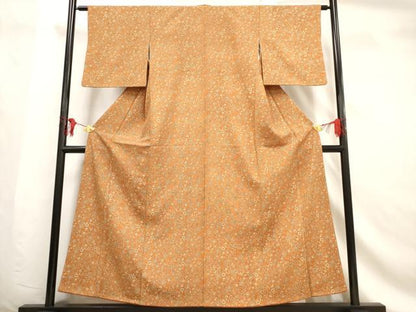 平和屋着物■上質な小紋 花唐草文 正絹 逸品 AABF6743br