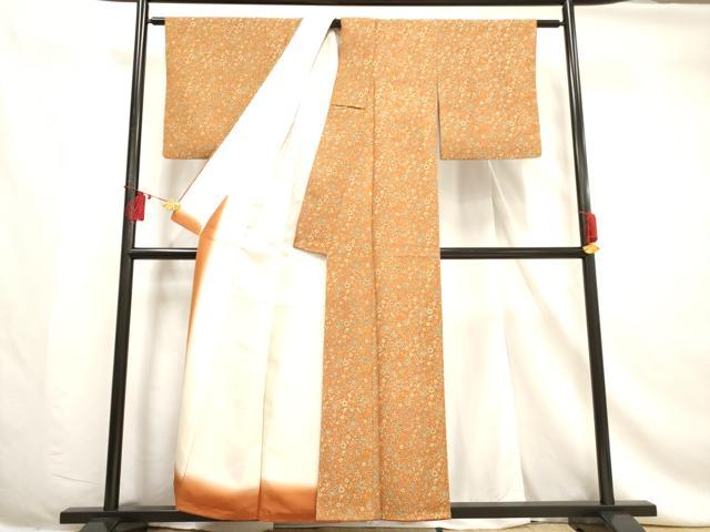 平和屋着物■上質な小紋 花唐草文 正絹 逸品 AABF6743br