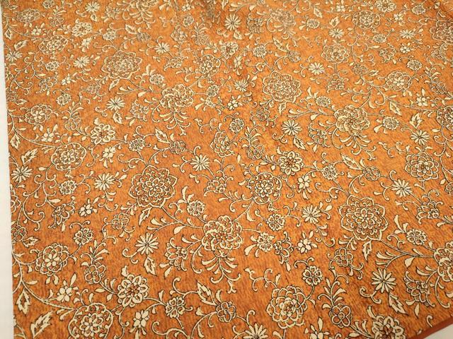平和屋着物■上質な小紋 花唐草文 正絹 逸品 AABF6743br