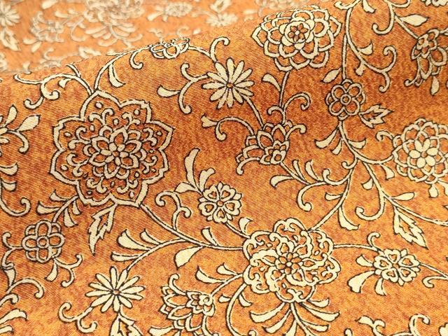 平和屋着物■上質な小紋 花唐草文 正絹 逸品 AABF6743br