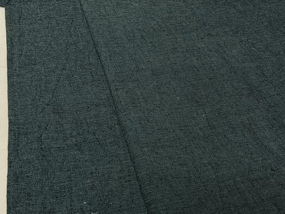 平和屋着物▽男性 紬 単衣 横段文 西武百貨店扱い 正絹 逸品 AABF6763jh