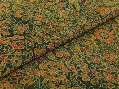 平和屋着物▽上質な小紋 単衣 更紗花文 鬼しぼ縮緬 正絹 逸品 AABF6774jh