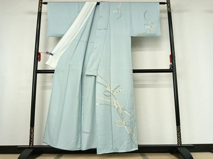 平和屋着物▽訪問着 単衣 熨斗花文 正絹 逸品 AABF6779jh