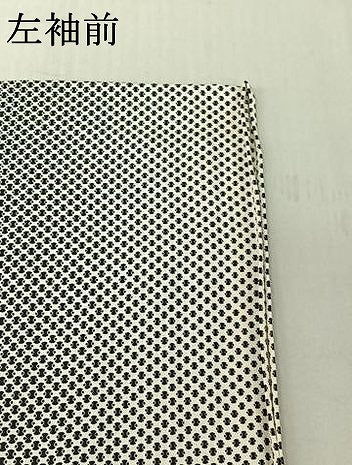 平和屋着物▽上質な小紋 単衣 抽象文様 正絹 逸品 AABF6781jh