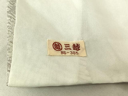 平和屋着物▽上質な小紋 単衣 霞文 三越扱い 正絹 逸品 AABF6786jh