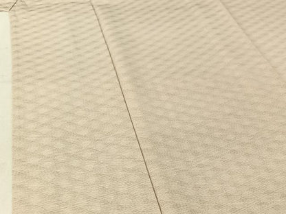 平和屋着物▽上質な小紋 単衣 菱文 正絹 逸品 AABF6787jh