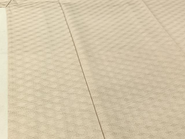 平和屋着物▽上質な小紋 単衣 菱文 正絹 逸品 AABF6787jh