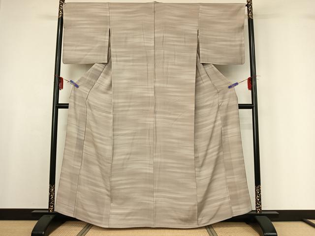 平和屋着物▽上質な小紋　単衣　霞文　暈し染め　正絹　逸品　AABF6792jh