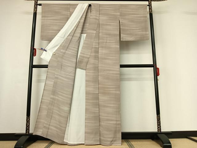 平和屋着物▽上質な小紋　単衣　霞文　暈し染め　正絹　逸品　AABF6792jh
