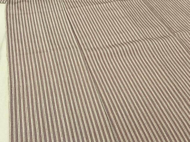 平和屋着物▽洗える最高級着物 ＜英＞はなぶさ謹製 小紋 単衣 縞 洗える着物 AABF6796jh